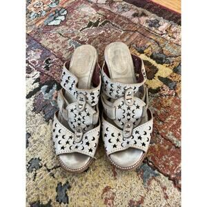 Freebird Sz 10 Moonstar Distressed Leather Sandals Festival Bohemian Western